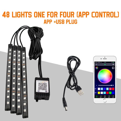 Neon RGB Car Interior LED Lighting