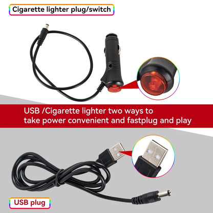 Neonowe Oświetlenie LED do Wnętrza Samochodu RGB z USB i pilotem, idealne do stylizacji wnętrza auta.